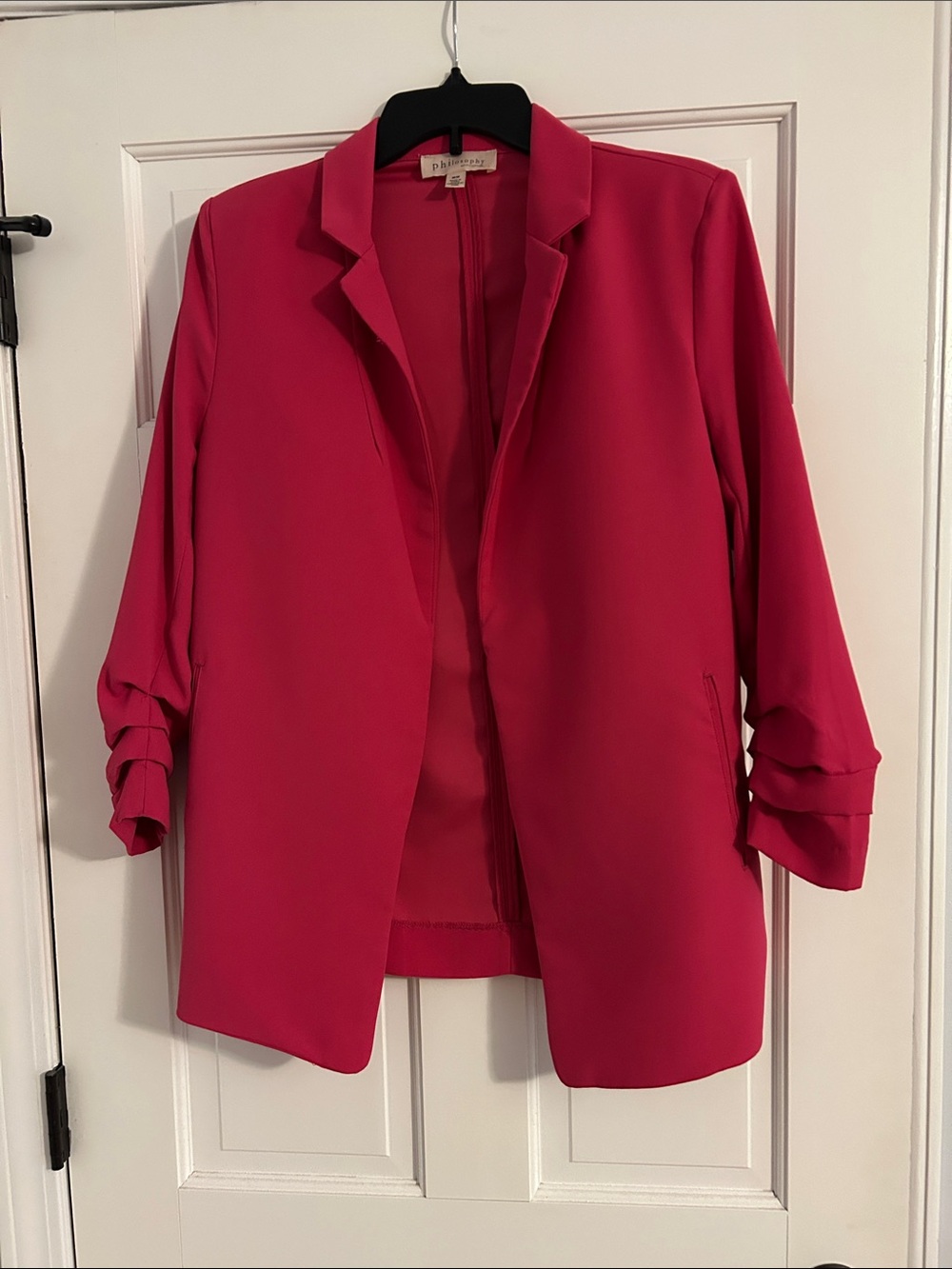 Philosophy Hot Pink Open-Front Blazer size medium, worn once, perfect condition